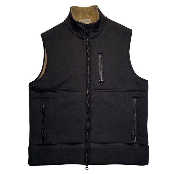 J.Crew Other - J.Crew Mens Sherpa Lined Full Zip Vest Black Large Utility Gorpcore Layering